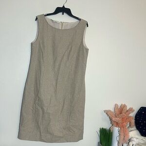 Crown Linen Designs Sleeveless Shift Knee Length Dress Large